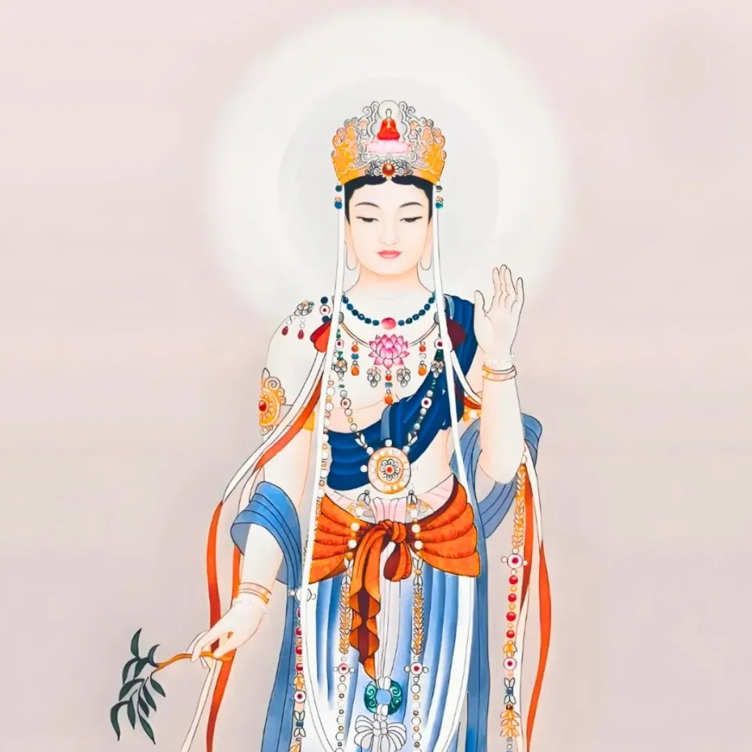 观世音菩萨三十二化身全图，见者增福增慧